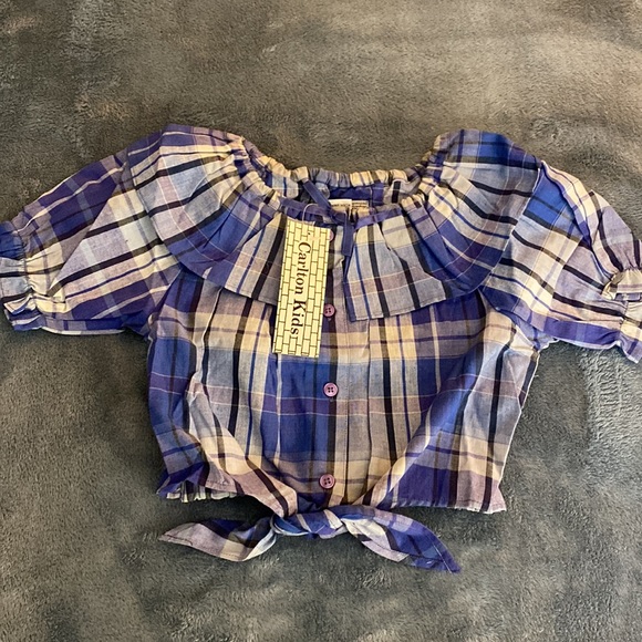 Brand New Tie Front Cotton Top - Picture 1 of 4